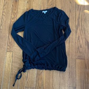 Black long sleeve maternity top